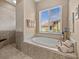 Bathroom featuring a garden tub with a window providing natural light and serene views at 3629 Licata Ct, Punta Gorda, FL 33950