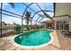Gorgeous screened-in pool area with lush landscaping and clear water, perfect for relaxing or entertaining at 3629 Licata Ct, Punta Gorda, FL 33950