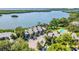 Aerial view of waterfront property featuring a pool and scenic surroundings at 1111 N Bayshore Blvd # D6, Clearwater, FL 33759