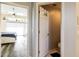 View from doorway of primary bedroom to the ensuite bathroom at 1647 Stable Trl, Palm Harbor, FL 34685