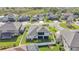 Aerial view showcasing this home's large backyard, fence, screened in patio, and landscaping at 32554 Silvercreek Way, Wesley Chapel, FL 33545