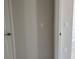 Neutral colored hallway with doors and light switches at 7284 Deer Valley Cir, Tampa, FL 33635