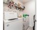 Practical laundry room with a washer and dryer, providing convenience for laundry chores at 3715 Capri Coast, Plant City, FL 33565