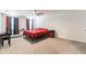 Spacious main bedroom with carpet flooring, a ceiling fan, and views of the backyard at 3715 Capri Coast, Plant City, FL 33565