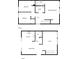 Floor plan showing the layout of the first and second floors of the home at 1857 Clearbrooke Dr, Clearwater, FL 33760