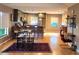 Open-concept kitchen with breakfast bar and seamless transition to the dining area at 2806 W Shelton Ave, Tampa, FL 33611