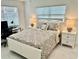 Bedroom with queen bed, blinds, and decor at 681 Dalton Blvd, Port Charlotte, FL 33952