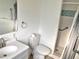 Bathroom with a shower, toilet, sink and mirror at 1420 Citrus St, Clearwater, FL 33756