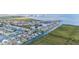 Stunning aerial view of waterfront homes and canals in a coastal community with beautiful waterways at 8704 Bay Crest Ln, Tampa, FL 33615