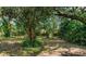 Secluded backyard, with mature trees and native foliage providing ample shade and privacy at 2902 Little Rd, Valrico, FL 33596