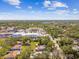 Aerial view showcasing community buildings nestled among lush greenery and manicured landscaping at 913 Tennessee Ln, Sarasota, FL 34234