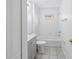 Bathroom with combined shower and tub, tile flooring, and vanity at 12511 Lake Vista Dr, Gibsonton, FL 33534
