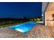 Backyard pool with outdoor kitchen overlooking nature at 8936 Sanders Tree Loop, Wesley Chapel, FL 33545