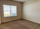 A secondary bedroom featuring a large window with neutral paint and carpet at 29307 Meadowcroft Ave, Wesley Chapel, FL 33544