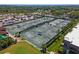 Overhead shot of community tennis courts, great for recreation and staying active at 3035 Countryside Blvd # 15B, Clearwater, FL 33761