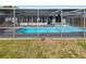 A screened in pool provides the best place to enjoy summer days at 9210 Crabtree Ln, Port Richey, FL 34668