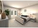 Serene bedroom with neutral colors, plush bedding, and decorative accents at 31596 Wild Grape Ln, Brooksville, FL 34602