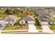 Aerial view of home with landscaping and driveway at 10008 Last Light Gln, Parrish, FL 34219
