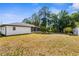 A vast backyard features a screened porch and potential for outdoor activities and lush landscape at 4284 Persian Ln, North Port, FL 34287