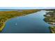 Panoramic aerial view of tranquil waterways, showcasing boats and a serene coastal environment at 9277 St Paul Dr, Port Charlotte, FL 33981