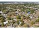 Wide aerial view of the neighborhood featuring mature trees and local streets at 1820 Marvy Ave, Tampa, FL 33612