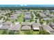 Neighborhood aerial shot showcasing well-maintained homes, green spaces, and tree-lined streets at 3504 Kearsney Abbey Cir, Dover, FL 33527