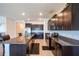 Well-equipped kitchen with stainless steel appliances, dark cabinets, and granite countertops at 11910 Field Thistle Ct, Riverview, FL 33579