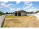 Spacious backyard with a lawn and a full privacy fence, perfect for outdoor activities at 13188 Royal Pines Ave, Riverview, FL 33579