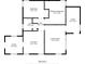 Detailed floor plan showcasing the layout of this 870 square foot property at 912 Magnolia Dr, Clearwater, FL 33756