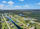 Beautiful aerial view of homes on canals, showcasing waterfront living and scenic surroundings at 235 Rotonda S Blvd, Rotonda West, FL 33947
