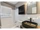 Updated bathroom with modern vanity and fixtures at 75 Virginia Ct, Englewood, FL 34223