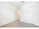 Comfortable bedroom boasting carpet floors and closet with double doors at 7740 Gilchrist Springs Dr, Parrish, FL 34219