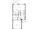 Detailed floor plan of the home's first floor featuring a spacious great room, kitchen, and garage at 37414 Alleghany Ln, Zephyrhills, FL 33540