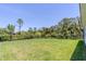 Well-maintained backyard featuring green grass and a black metal fence at 507 Daylily Blvd, Nokomis, FL 34275
