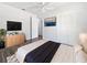 Contemporary bedroom with a sleek design, featuring ample closet space and a minimalist aesthetic at 837 Dolphin Nw Ave, Port Charlotte, FL 33948