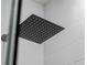 Close-up of a modern matte black shower head, complete with a rain feature and white tiled surround at 17737 Canopy Pl, Bradenton, FL 34211