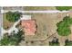 Top-down aerial view of a single-Gathering home featuring a circular driveway at 2202 Sparkman Rd, Plant City, FL 33566