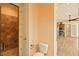 Bathroom with walk-in shower and toilet at 2202 Sparkman Rd, Plant City, FL 33566