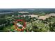 An aerial view of the surrounding neighborhood and the house at 5213 Keene Dr, Plant City, FL 33566