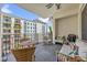 Relaxing condo balcony with outdoor seating, a grill, and nice views at 1238 E Kennedy Blvd # 802, Tampa, FL 33602