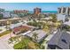Aerial view capturing the neighborhood's layout with its charming homes and close proximity to the beach, creating a desirable community at 15406 2Nd E St, Madeira Beach, FL 33708