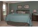 Comfortable main bedroom with soft color palette, framed artwork, bedside tables, and ample natural light at 6179 Notre Dame Ter, North Port, FL 34291