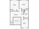 Upstairs floorplan featuring bedrooms, closets, bathrooms, a common area, and staircase at 3008 Sutton Woods Dr, Plant City, FL 33566