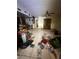 View of the living room shows tile floors and mess and cabinets at 8731 N 26Th St, Tampa, FL 33604