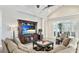 Cozy living room with vaulted ceilings, comfortable seating, and sliding doors to the lanai at 283 Saint Lucia Dr # 202, Bradenton, FL 34209