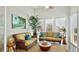 Bright and airy living room with large windows, comfortable seating, and stylish decor at 283 Saint Lucia Dr # 202, Bradenton, FL 34209