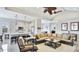 Spacious living room with stylish furnishings, vaulted ceiling, and natural light at 283 Saint Lucia Dr # 202, Bradenton, FL 34209