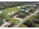 Overhead perspective of Brandon Park showcasing baseball field, tennis courts, and recreational facilities at 505 Hedge Row Rd, Brandon, FL 33510