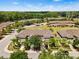 Aerial view capturing a residential area with well-maintained lawns, tree-lined streets, and harmonious neighborhood design at 2943 Willowleaf Ln, Wesley Chapel, FL 33544