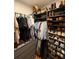 Organized walk-in closet with shelves, hanging rods, and ample storage for shoes and clothing at 4333 Bayside Village Dr # 310, Tampa, FL 33615